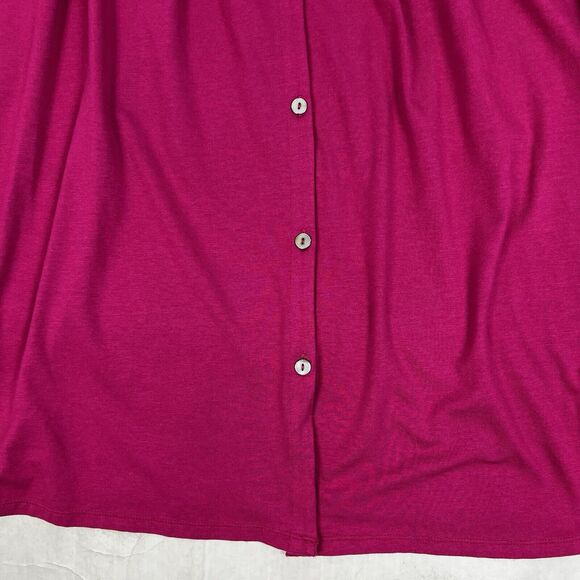 J Jill V-Neck Short Sleeve Pleated Button Casual Knee Length Shift Dress Large - Picture 5 of 8